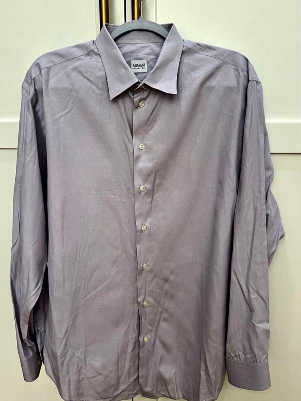 Armani Colllezioni Long Sleeve Dress Shirt in Purple Like New Sz XL